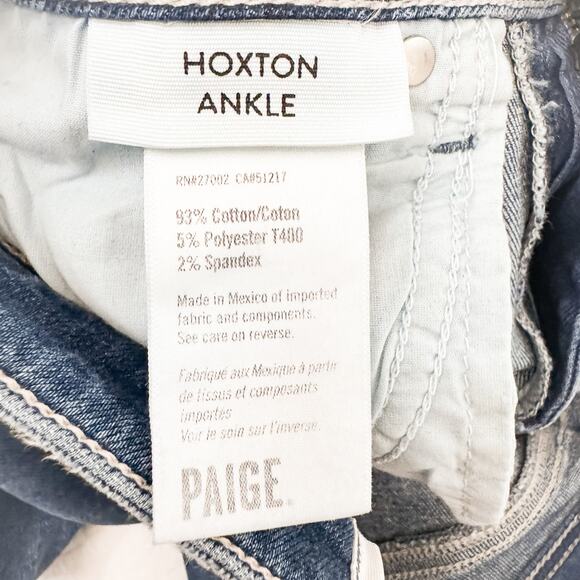 Paige Hoxton Ankle Medium Wash Denim Jeans Size 26 - Picture 5 of 10